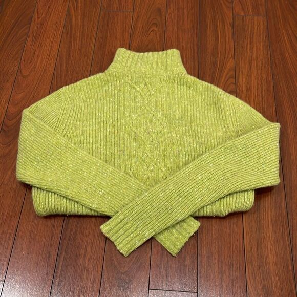 Vintage Burberrys Wool Angora Flecked Cable Knit Mockneck Sweater - PM - USA - Picture 10 of 10